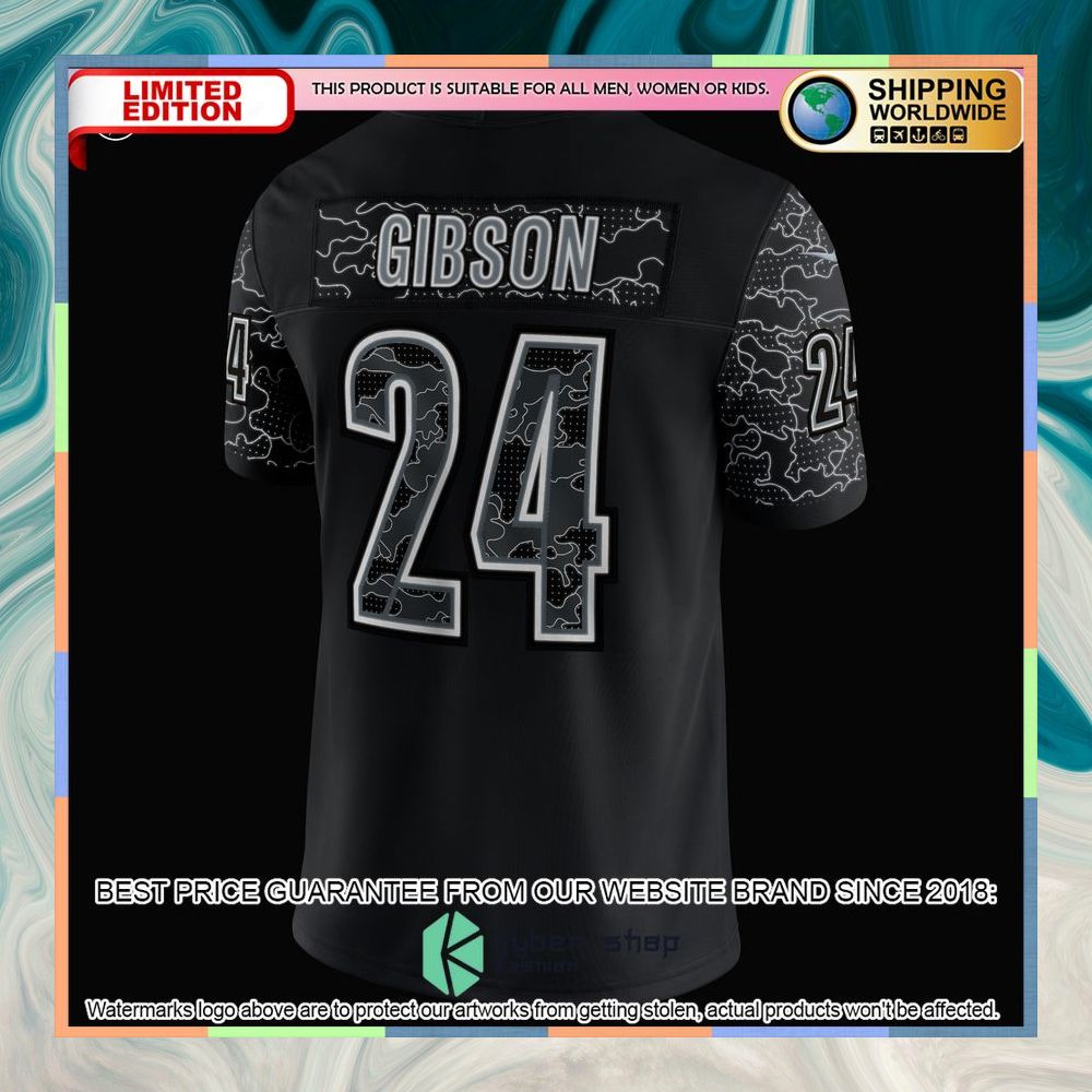 Antonio Gibson Washington Commanders RFLCTV Black Football Jersey 13 Antonio Gibson Washington Commanders RFLCTV Black Football Jersey word2