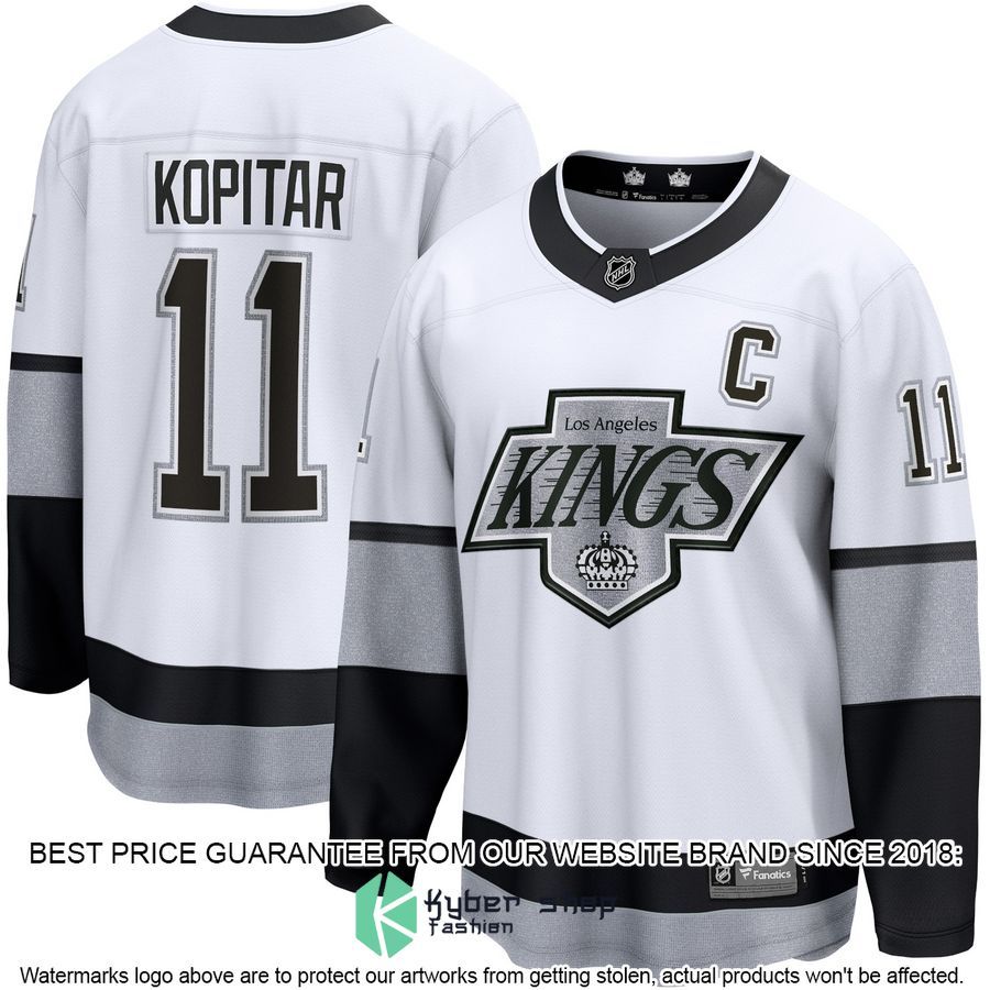 Anze Kopitar Los Angeles Kings Alternate Premier White Hockey Jersey