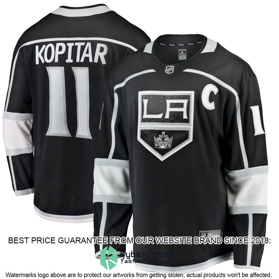 Anze Kopitar Los Angeles Kings Breakaway Black Hockey Jersey