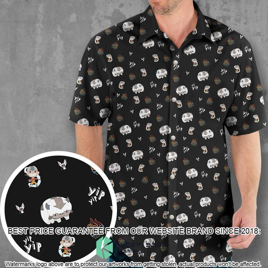 Appa Yip Yip Avatar Pattern Hawaiian Shirt word3