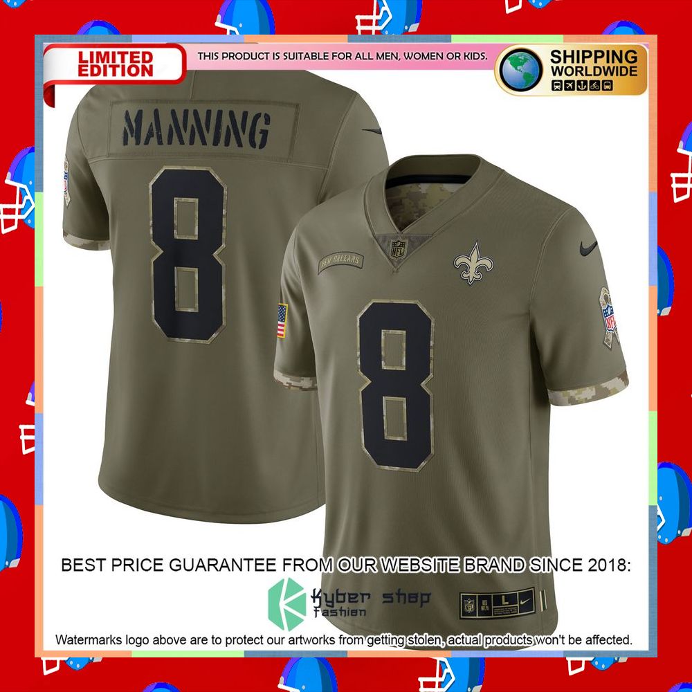 Archie Manning New Orleans Saints 2022 Salute To Service Retired Olive Football Jersey 5 Archie Manning New Orleans Saints 2022 Salute To Service Retired Olive Football Jersey word3