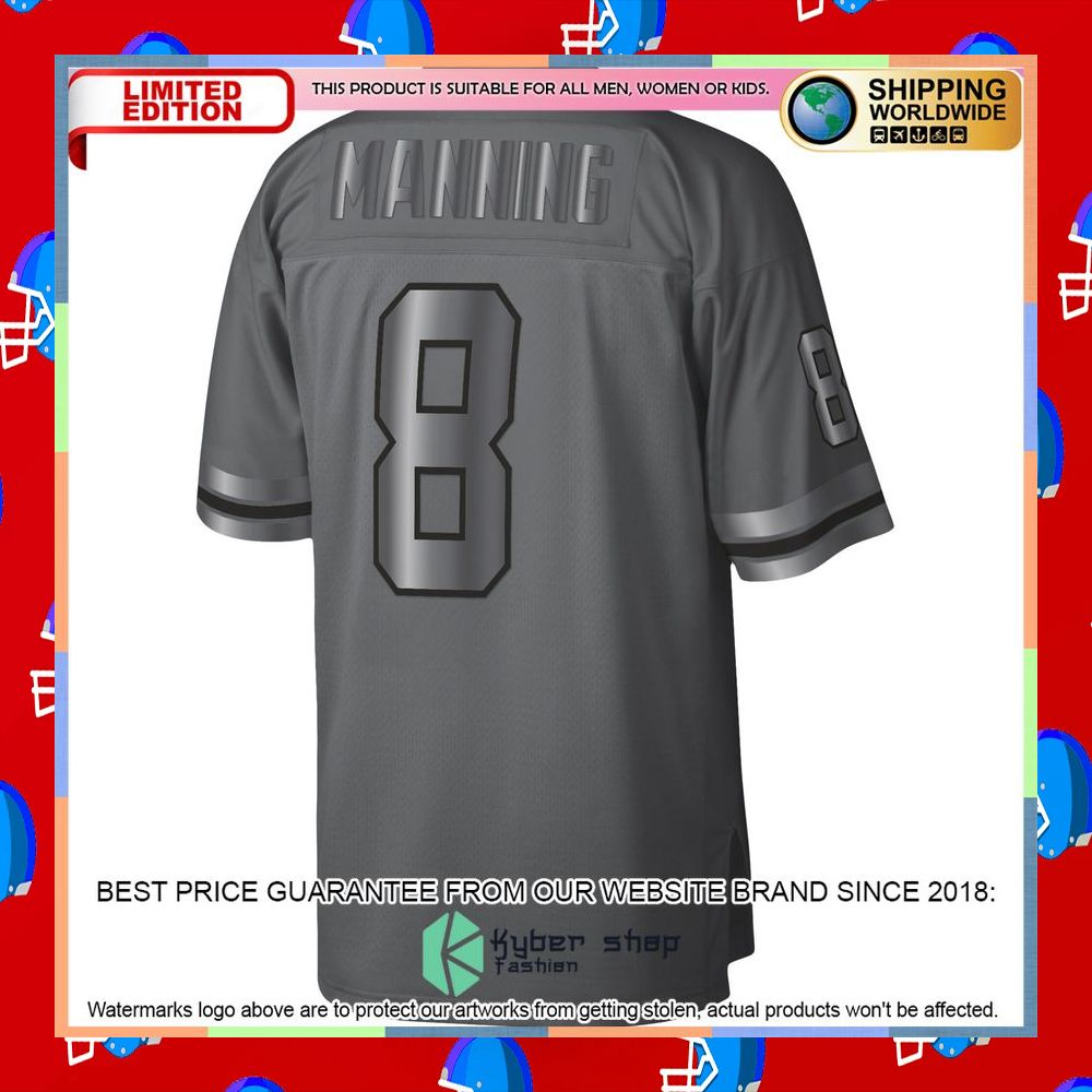 Archie Manning New Orleans Saints Mitchell & Ness 1979 Retired Metal Legacy Charcoal Football Jersey 7 Archie Manning New Orleans Saints Mitchell & Ness 1979 Retired Metal Legacy Charcoal Football Jersey word1