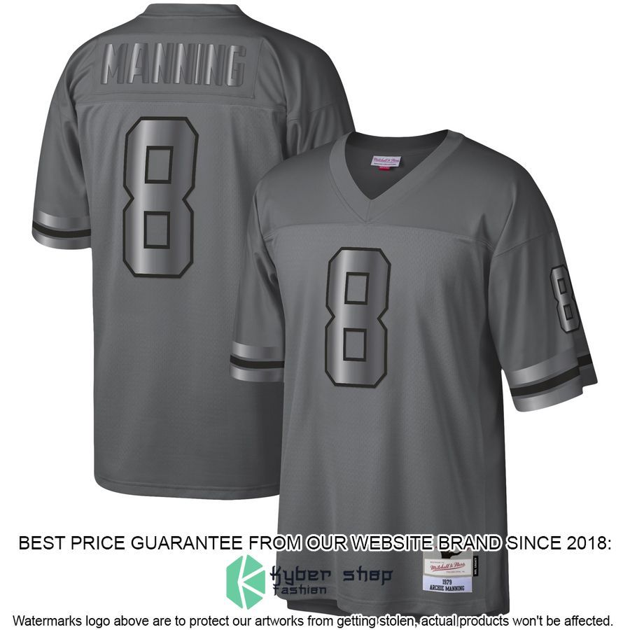 Archie Manning New Orleans Saints Mitchell & Ness 1979 Retired Metal Legacy Charcoal Football Jersey 4 Archie Manning New Orleans Saints Mitchell & Ness 1979 Retired Metal Legacy Charcoal Football Jersey word1