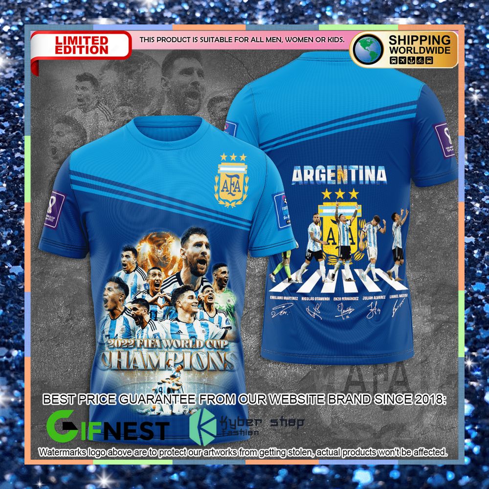 Argentina 2022 3 Stars AFA Abbey Road Champions World Cup 3D Hoodie, T-shirt 3 Argentina 2022 3 Stars AFA Abbey Road Champions World Cup 3D Hoodie, T-shirt word2