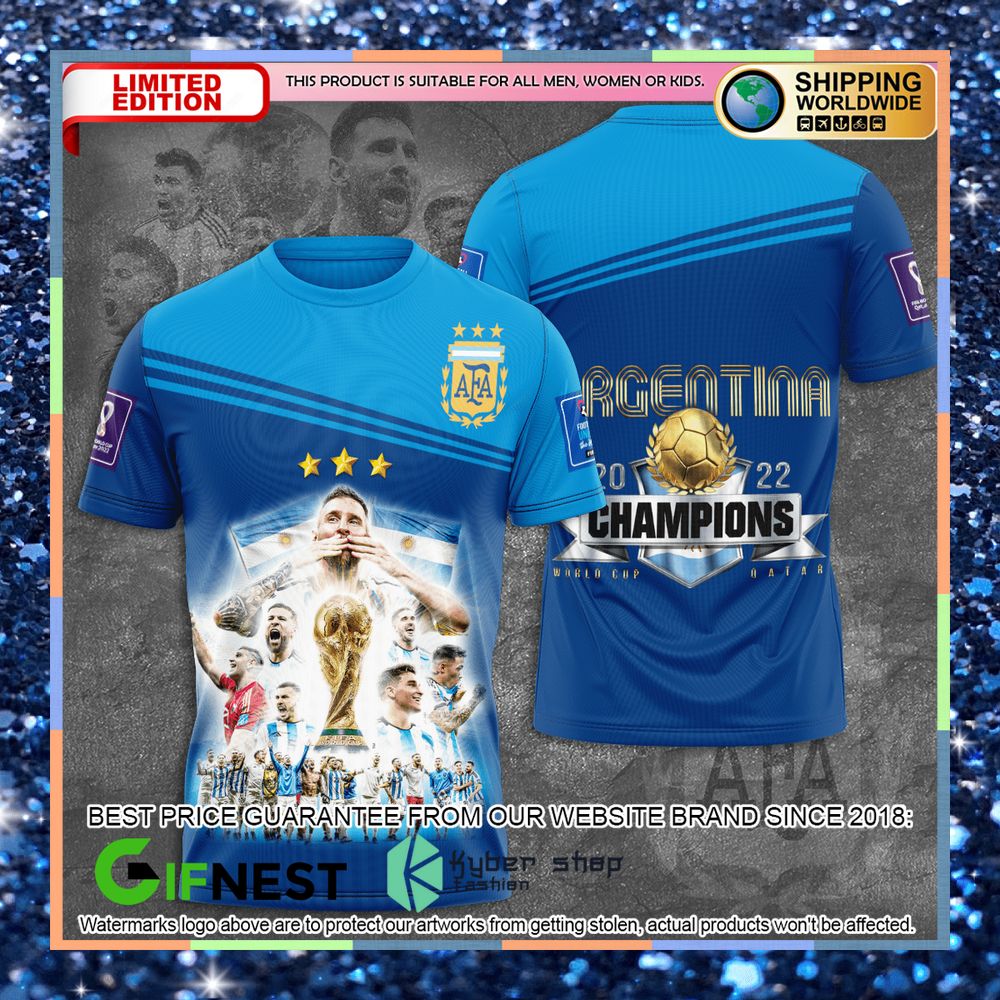 Argentina 2022 3 Stars AFA Fifa Champions World Cup 3D Hoodie, T-shirt 3 Argentina 2022 3 Stars AFA Fifa Champions World Cup 3D Hoodie, T-shirt word2
