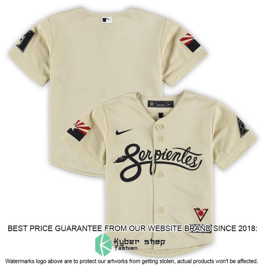 Arizona Diamondbacks Toddler MLB City Connect Team Gold Baseball Jersey word3