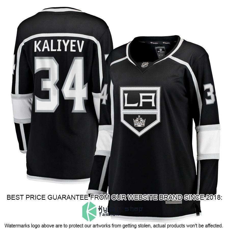 Arthur Kaliyev Los Angeles Kings Women's Black Hockey Jersey