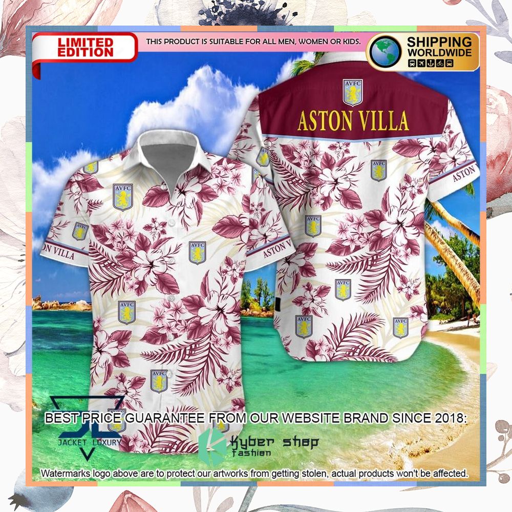 Aston Villa F.C Hibiscus Hawaiian Shirt, Shorts 5 Aston Villa F.C Hibiscus Hawaiian Shirt, Shorts word3