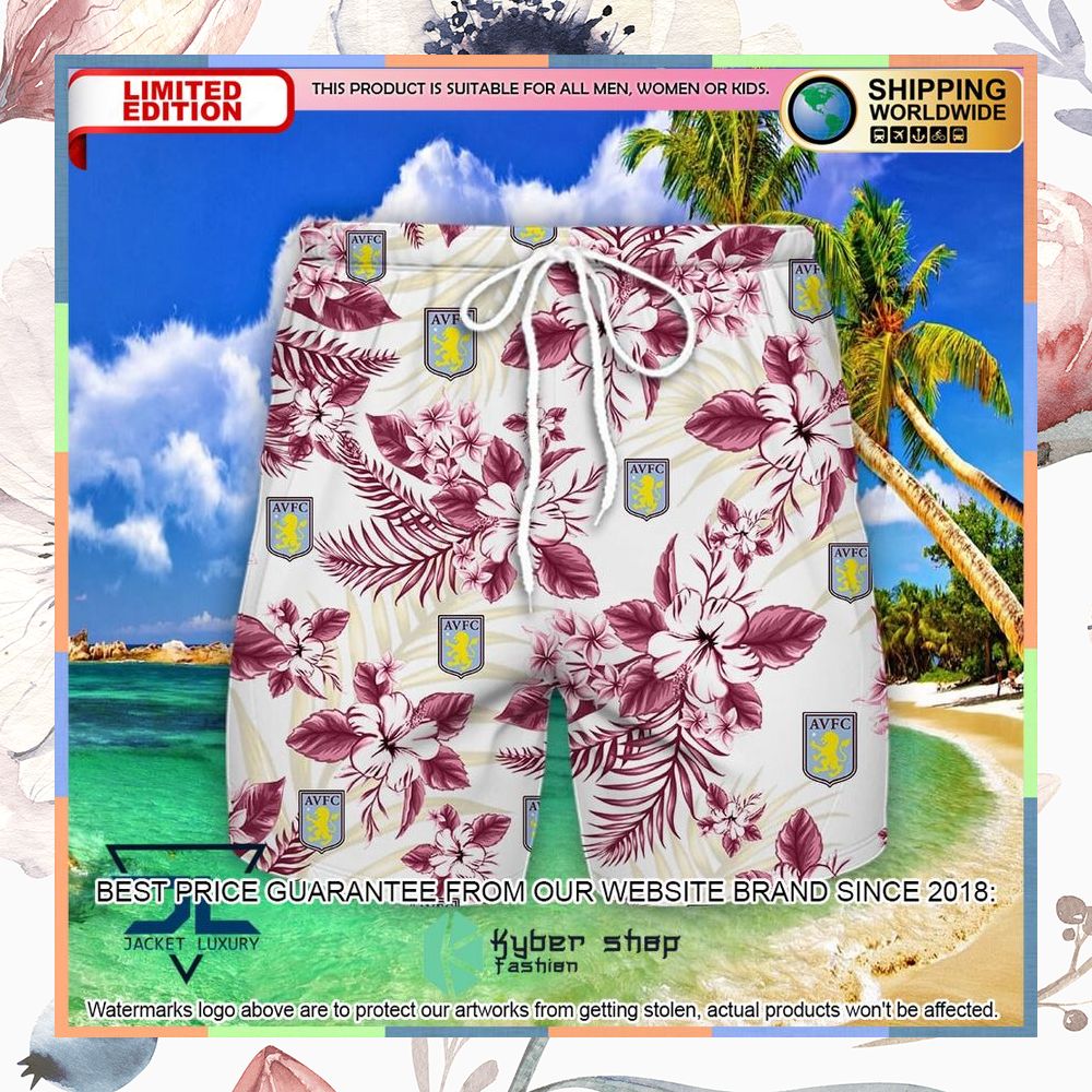 Aston Villa F.C Hibiscus Hawaiian Shirt, Shorts 6 Aston Villa F.C Hibiscus Hawaiian Shirt, Shorts word3