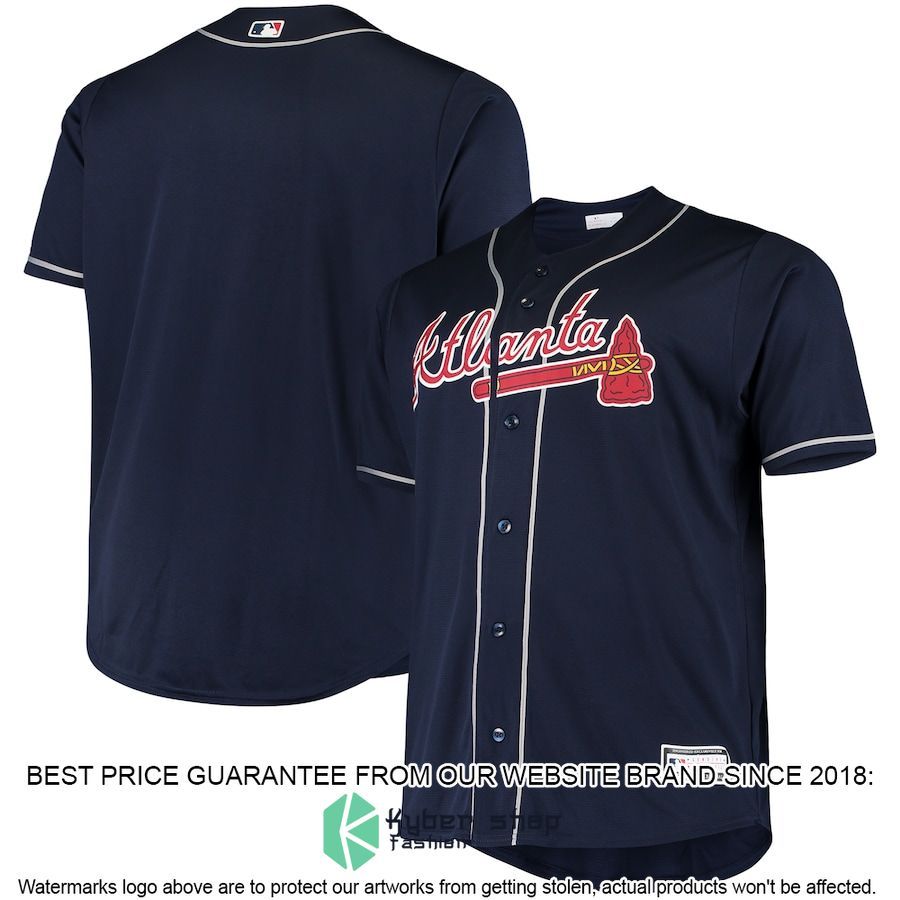 Atlanta Braves Big And Tall Alternate Team Navy Baseball Jersey
