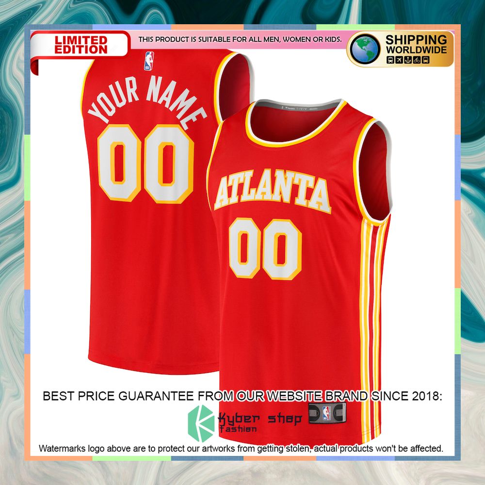 Atlanta Hawks 2020 Custom Red Basketball Jersey 4 Atlanta Hawks 2020 Custom Red Basketball Jersey word1