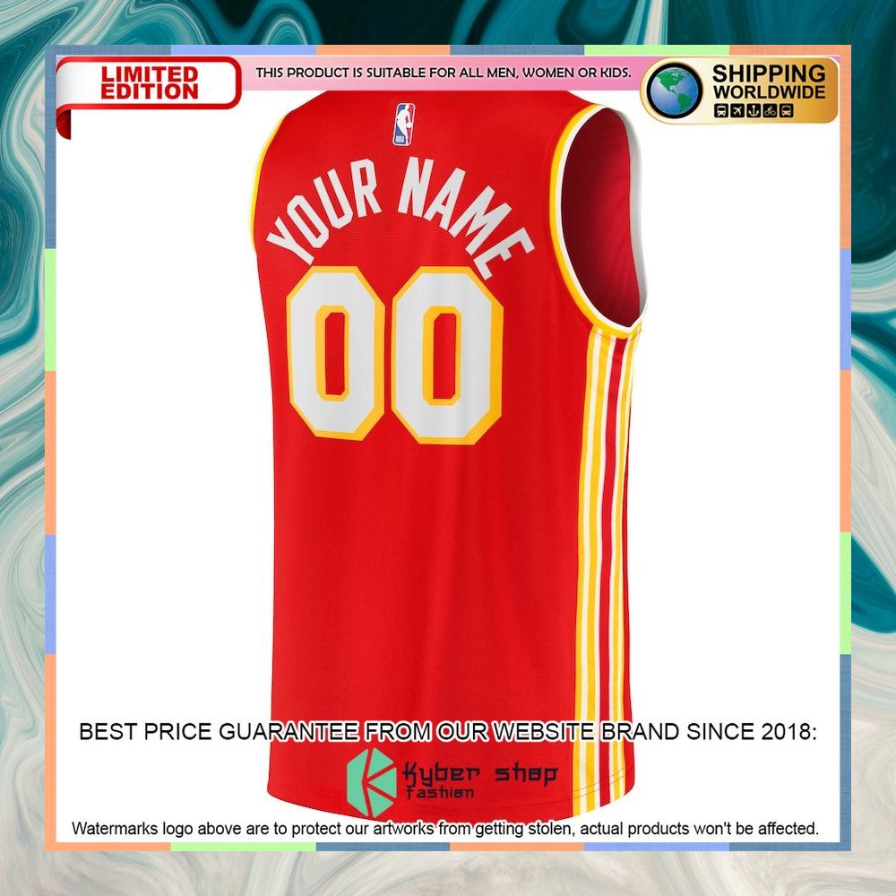 Atlanta Hawks 2020 Custom Red Basketball Jersey 6 Atlanta Hawks 2020 Custom Red Basketball Jersey word1