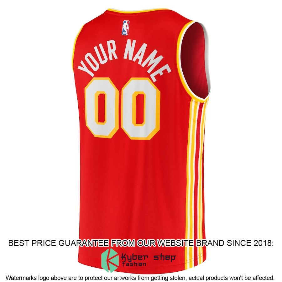 Atlanta Hawks 2020 Custom Red Basketball Jersey 3 Atlanta Hawks 2020 Custom Red Basketball Jersey word1