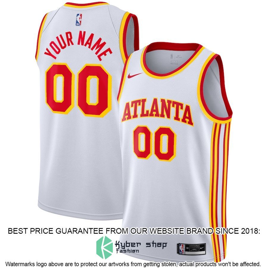 Atlanta Hawks Nike 2020-21 Custom White Basketball Jersey