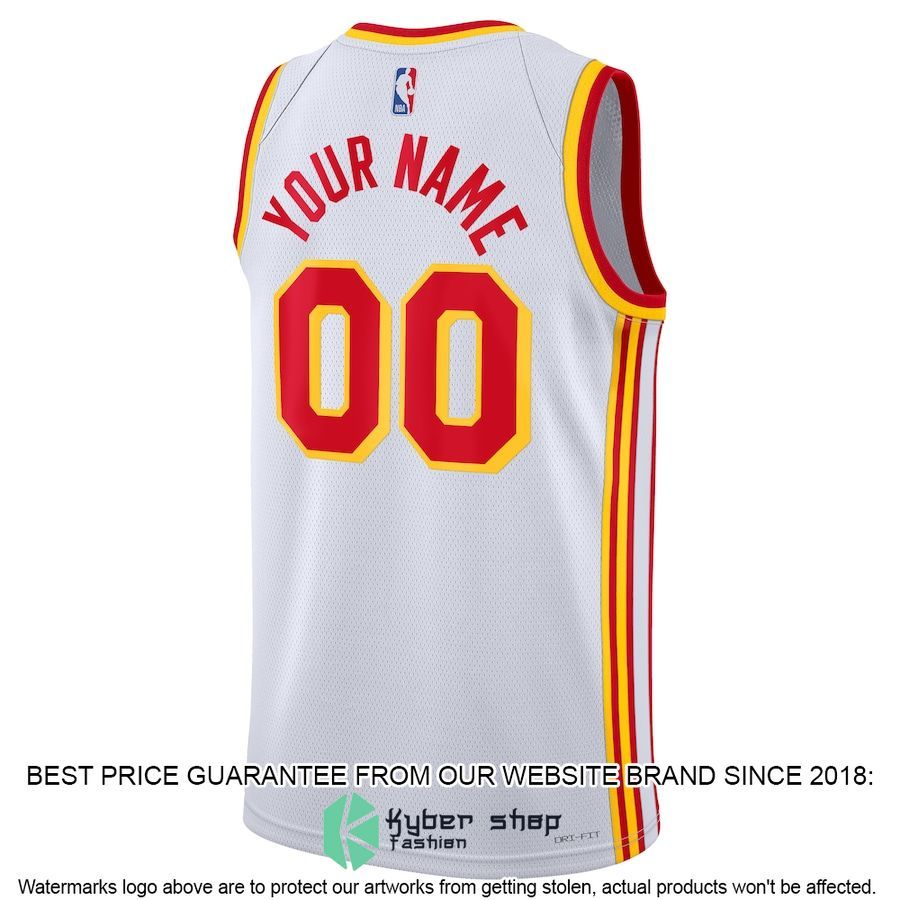 Atlanta Hawks Nike Unisex 2022-23 Custom White Basketball Jersey 3 Atlanta Hawks Nike Unisex 2022-23 Custom White Basketball Jersey word3