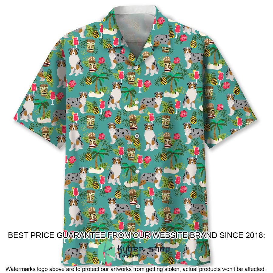 Australian Shepherd Beach Hawaiian Shirt