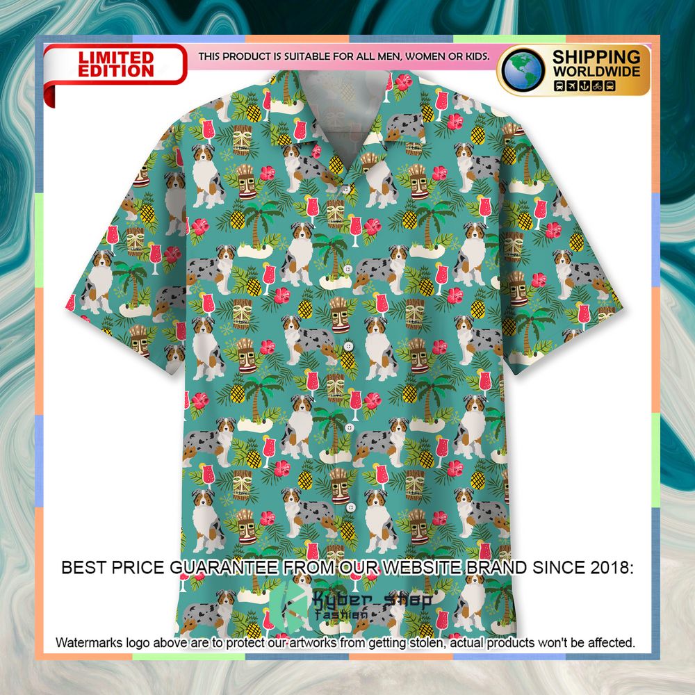 Australian Shepherd Beach Hawaiian Shirt 3 Australian Shepherd Beach Hawaiian Shirt word3