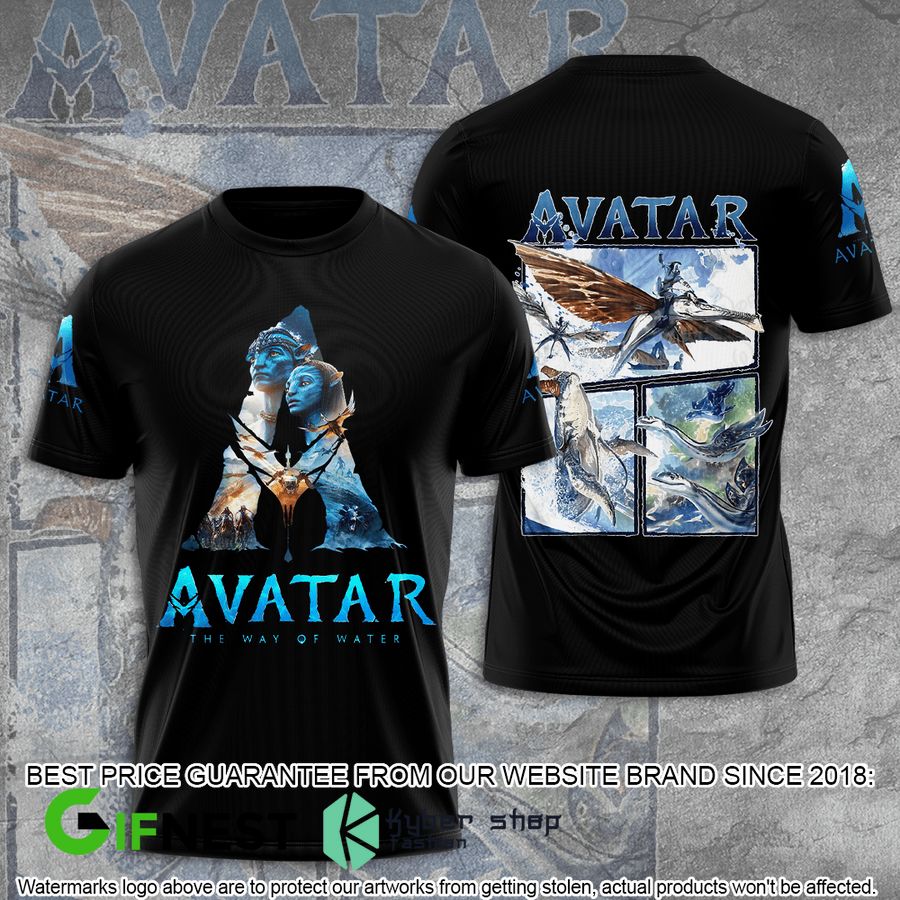 Avatar The Way of Water Black 3D Hoodie, T-shirt