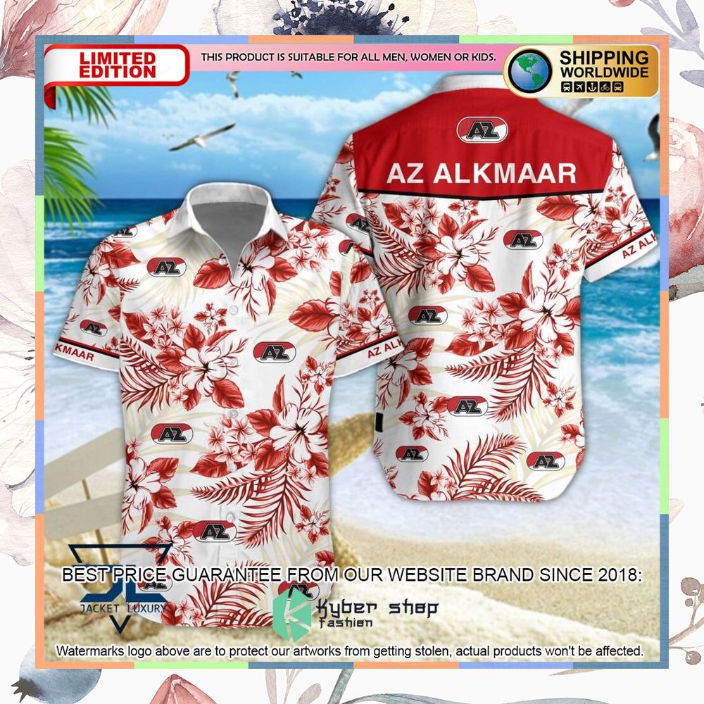 AZ Alkmaar Hibiscus Hawaiian Shirt, Shorts 3 AZ Alkmaar Hibiscus Hawaiian Shirt, Shorts word3