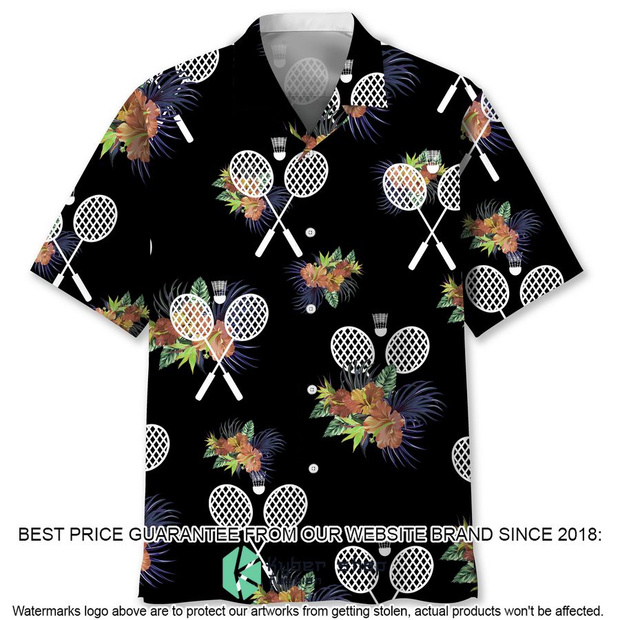 Badminton Nature Flowers Hawaiian Shirt