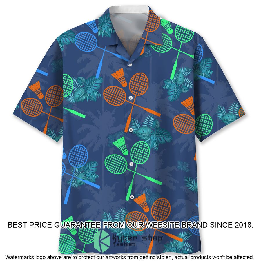 Badminton Tropical Flowers Hawaiian Shirt