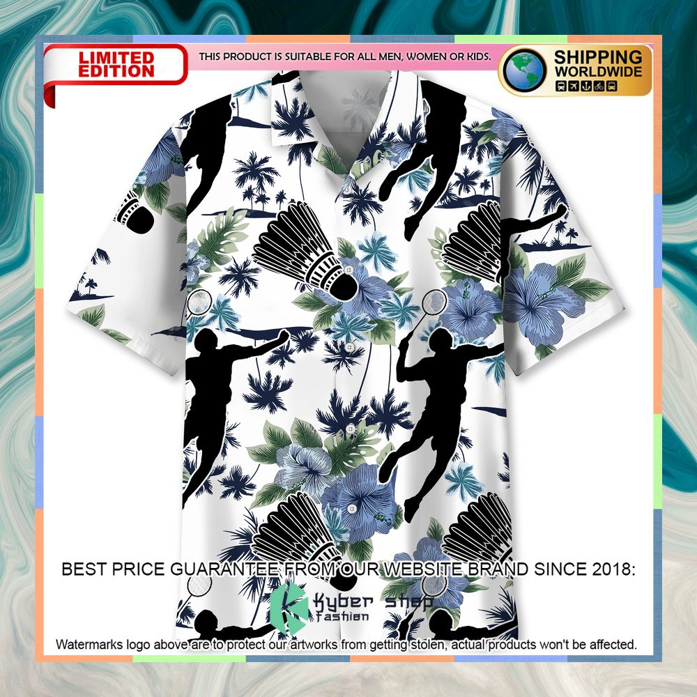 Badminton White Nature Hawaiian Shirt 3 Badminton White Nature Hawaiian Shirt word2