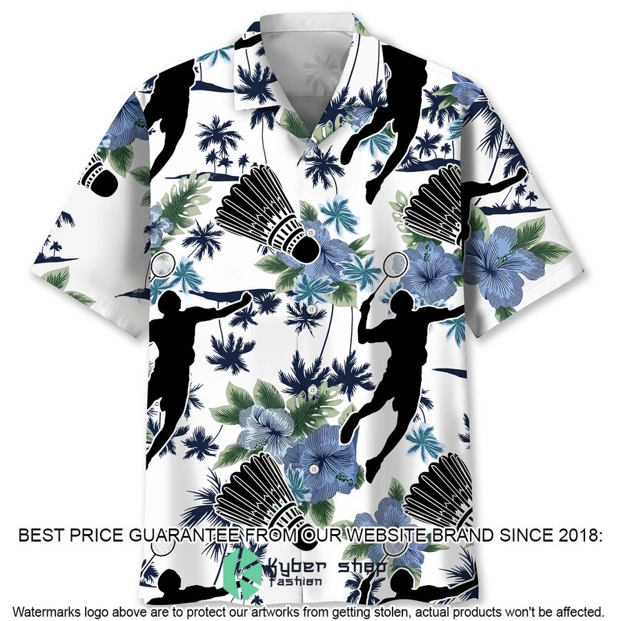 Badminton White Nature Hawaiian Shirt