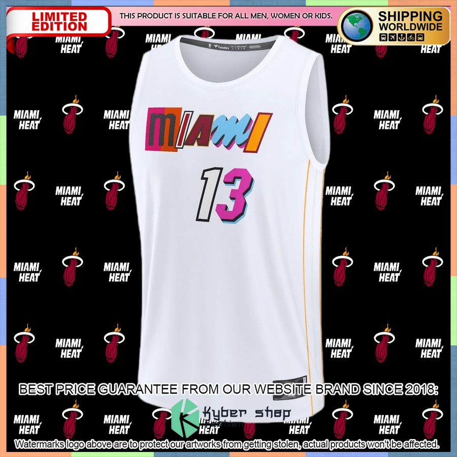 Bam Adebayo Miami Heat 2022-23 White Basketball Jersey 3 Bam Adebayo Miami Heat 2022-23 White Basketball Jersey word2
