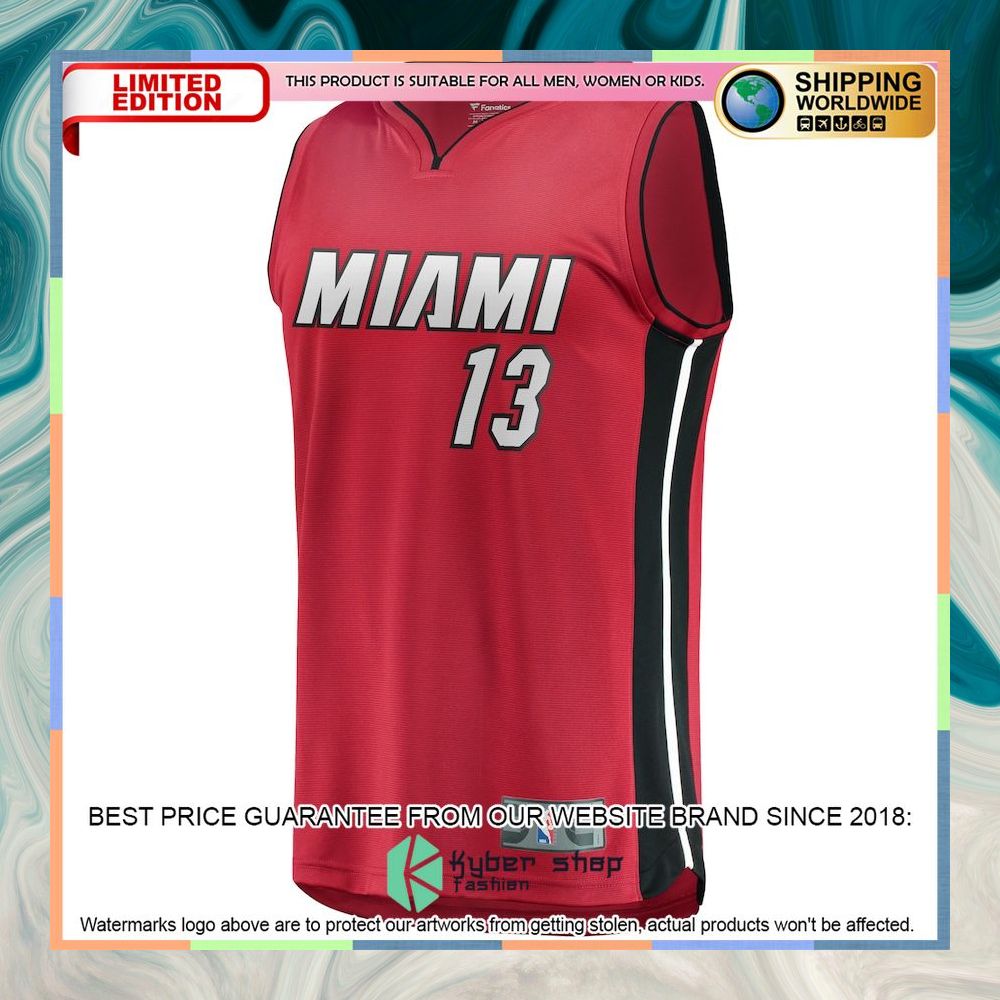 Bam Adebayo Miami Heat Youth Player Red Basketball Jersey 5 Bam Adebayo Miami Heat Youth Player Red Basketball Jersey word3