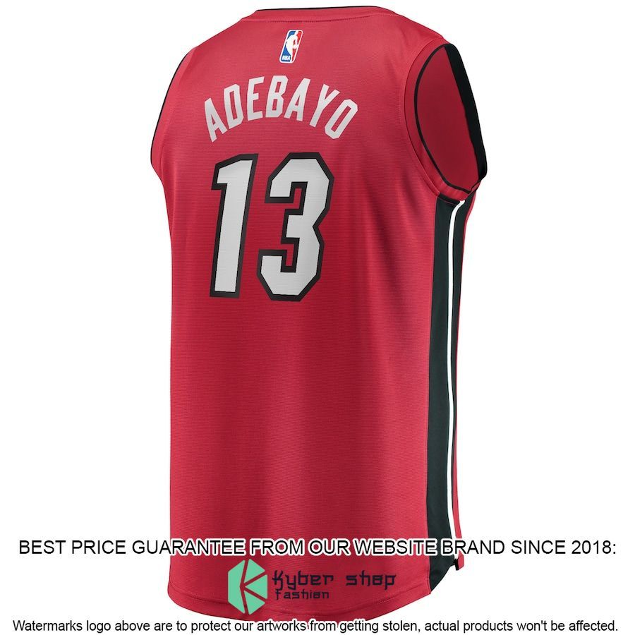 Bam Adebayo Miami Heat Youth Player Red Basketball Jersey 3 Bam Adebayo Miami Heat Youth Player Red Basketball Jersey word3