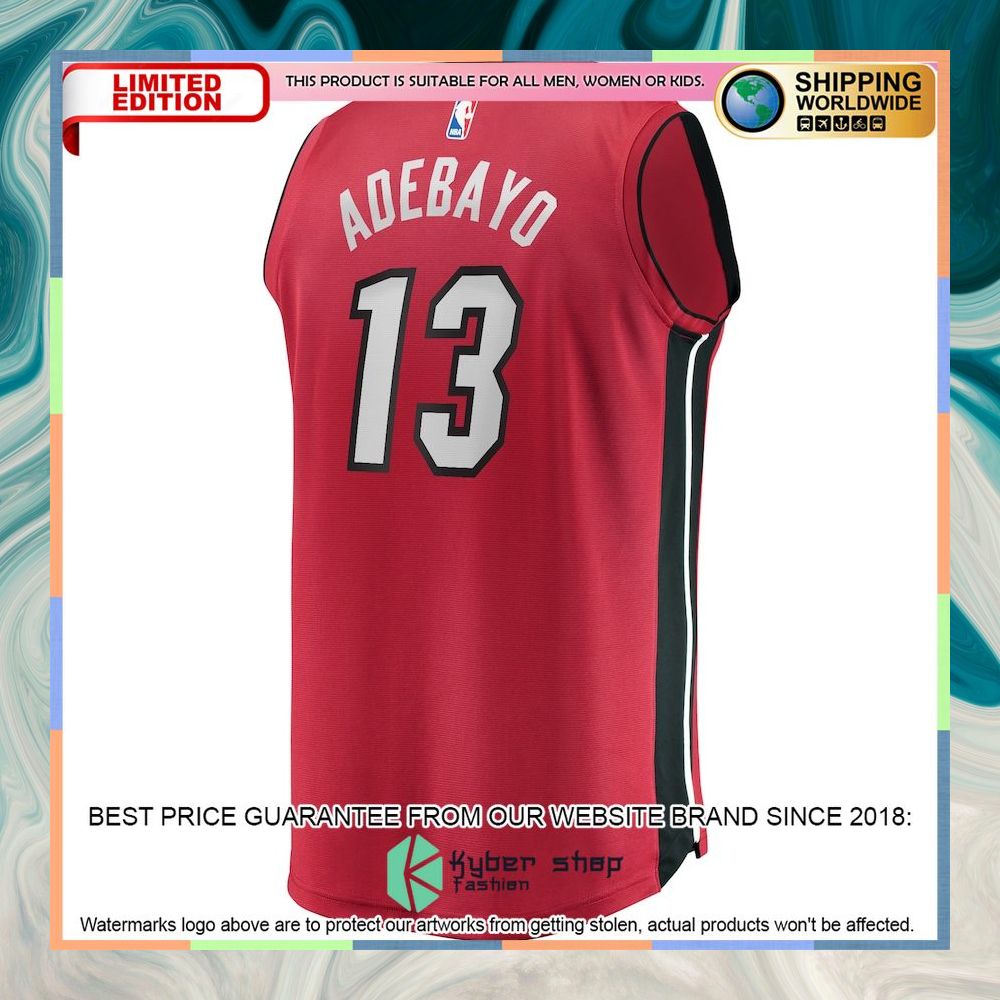 Bam Adebayo Miami Heat Youth Player Red Basketball Jersey 6 Bam Adebayo Miami Heat Youth Player Red Basketball Jersey word3