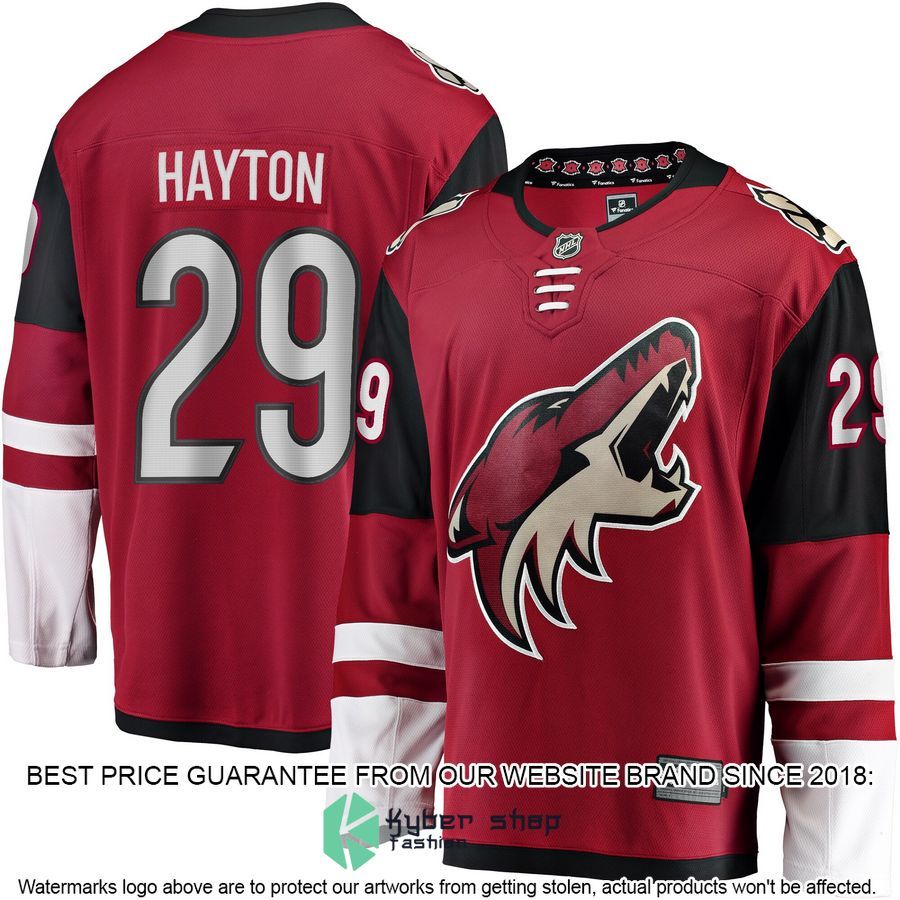 Barrett Hayton Arizona Coyotes Black Hockey Jersey 5 Barrett Hayton Arizona Coyotes Black Hockey Jersey word3