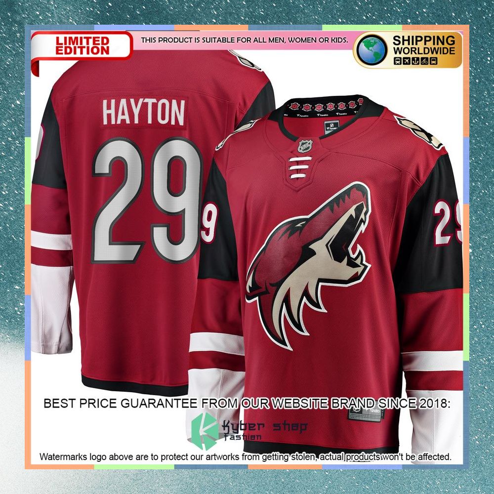 Barrett Hayton Arizona Coyotes Black Hockey Jersey 10 Barrett Hayton Arizona Coyotes Black Hockey Jersey word3