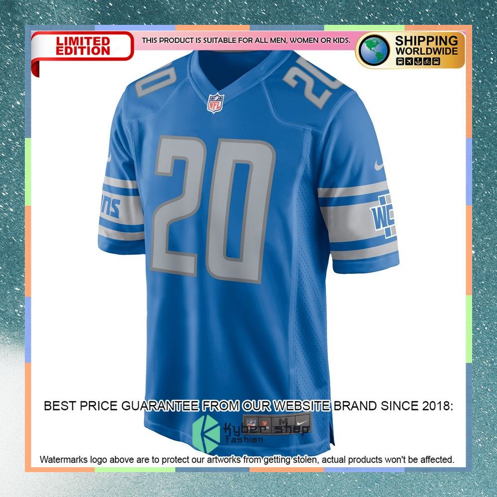 Barry Sanders Detroit Lions Football Retired Blue Football Jersey 6 Barry Sanders Detroit Lions Football Retired Blue Football Jersey word2