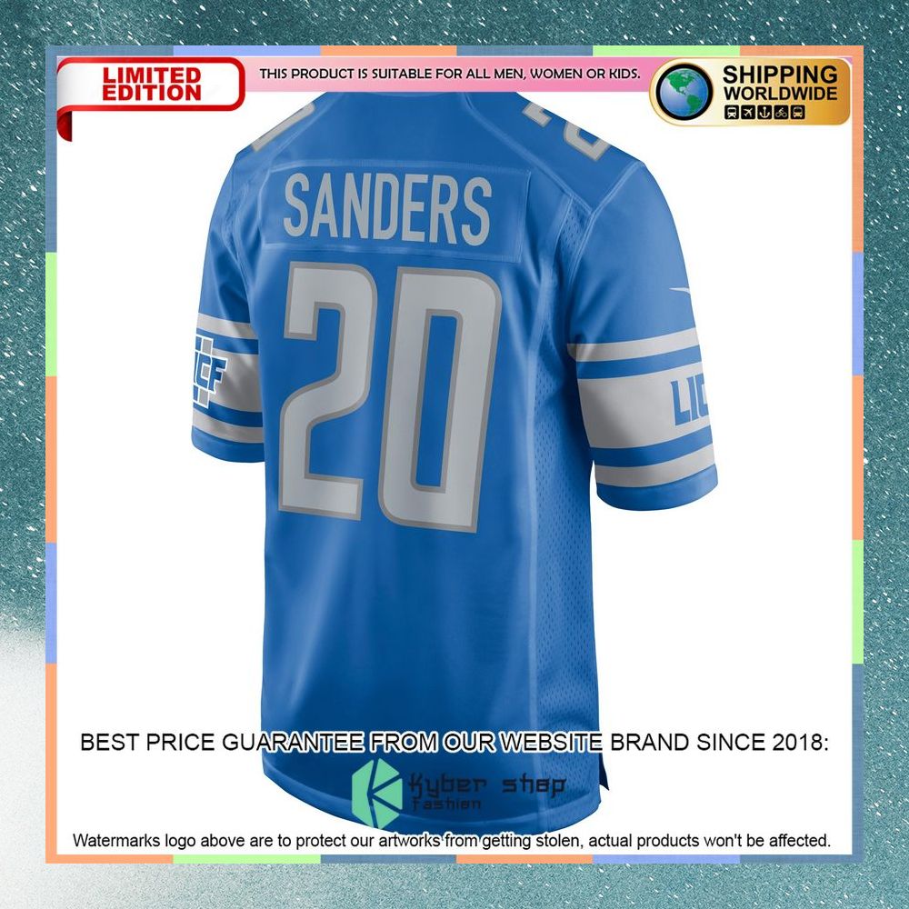 Barry Sanders Detroit Lions Football Retired Blue Football Jersey 7 Barry Sanders Detroit Lions Football Retired Blue Football Jersey word2