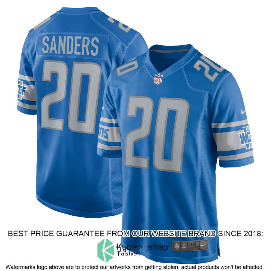 Barry Sanders Detroit Lions Football Retired Blue Football Jersey 4 Barry Sanders Detroit Lions Football Retired Blue Football Jersey word2