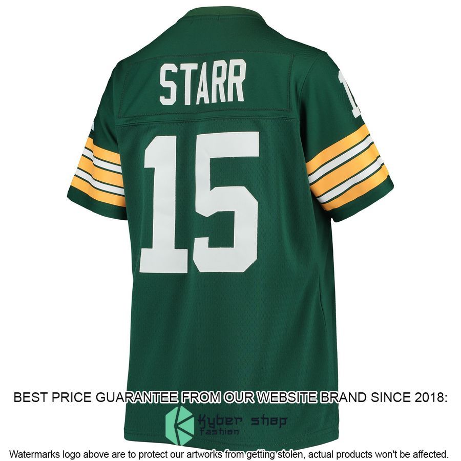 Bart Starr Green Bay Packers Mitchell & Ness Women's 1967 Legacy Replica Green Football Jersey 3 Bart Starr Green Bay Packers Mitchell & Ness Women's 1967 Legacy Replica Green Football Jersey word3