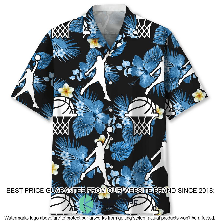 Basketball Hibiscus Hawaiian Shirt