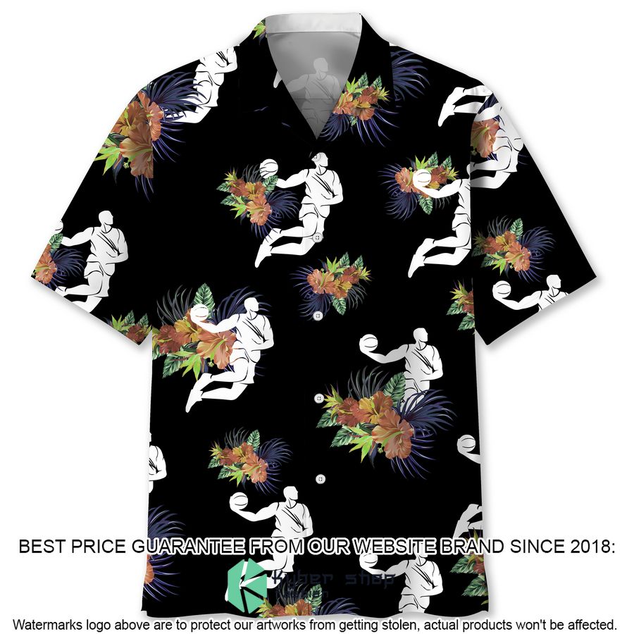 Basketball Nature Flowers Hawaiian Shirt