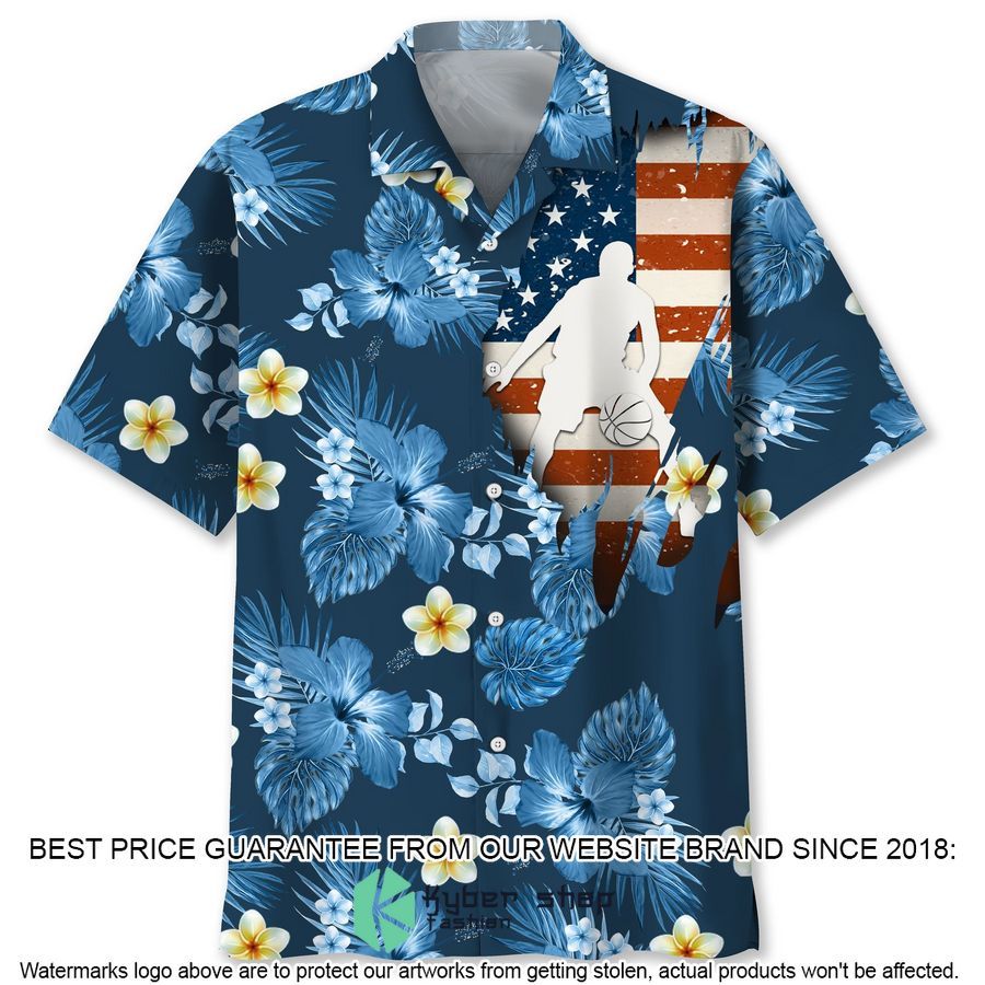 Basketball Usa Tropical Hawaiian Shirt
