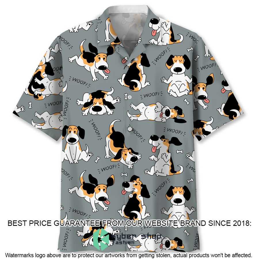Beagle Funny Hawaiian Shirt word2