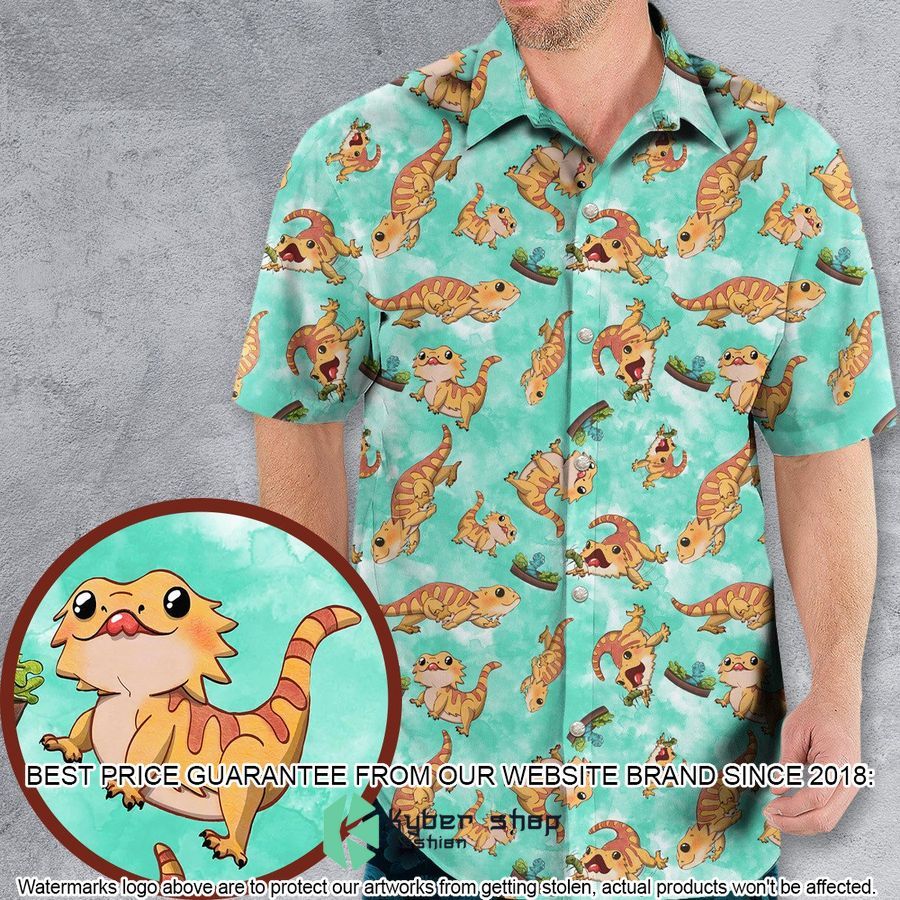 Bearded Dragon Pattern Hawaiian Shirt