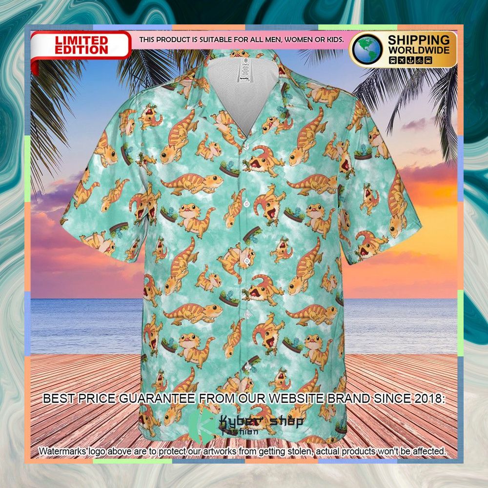 Bearded Dragon Pattern Hawaiian Shirt 6 Bearded Dragon Pattern Hawaiian Shirt word3
