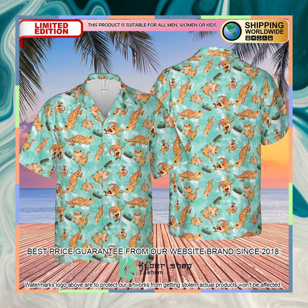 Bearded Dragon Pattern Hawaiian Shirt 8 Bearded Dragon Pattern Hawaiian Shirt word3