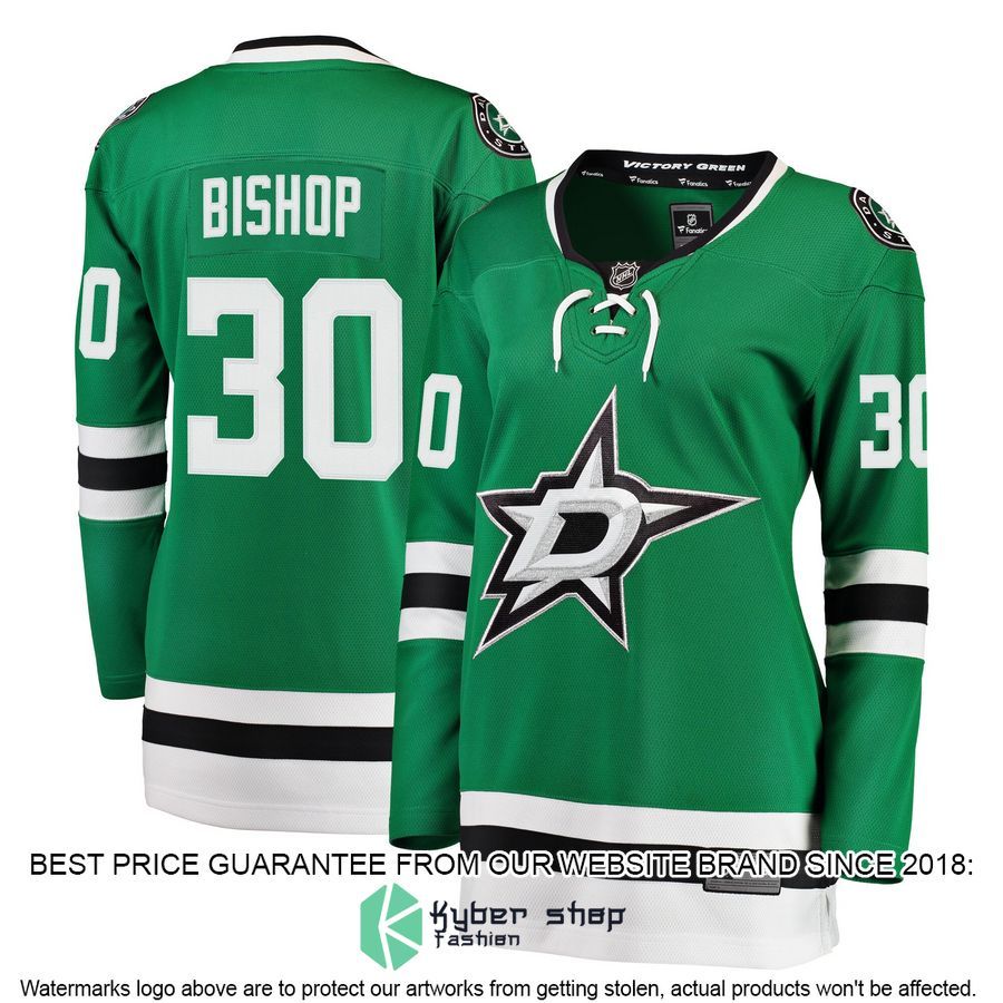 Ben Bishop Dallas Stars Women's Kelly Green Hockey Jersey