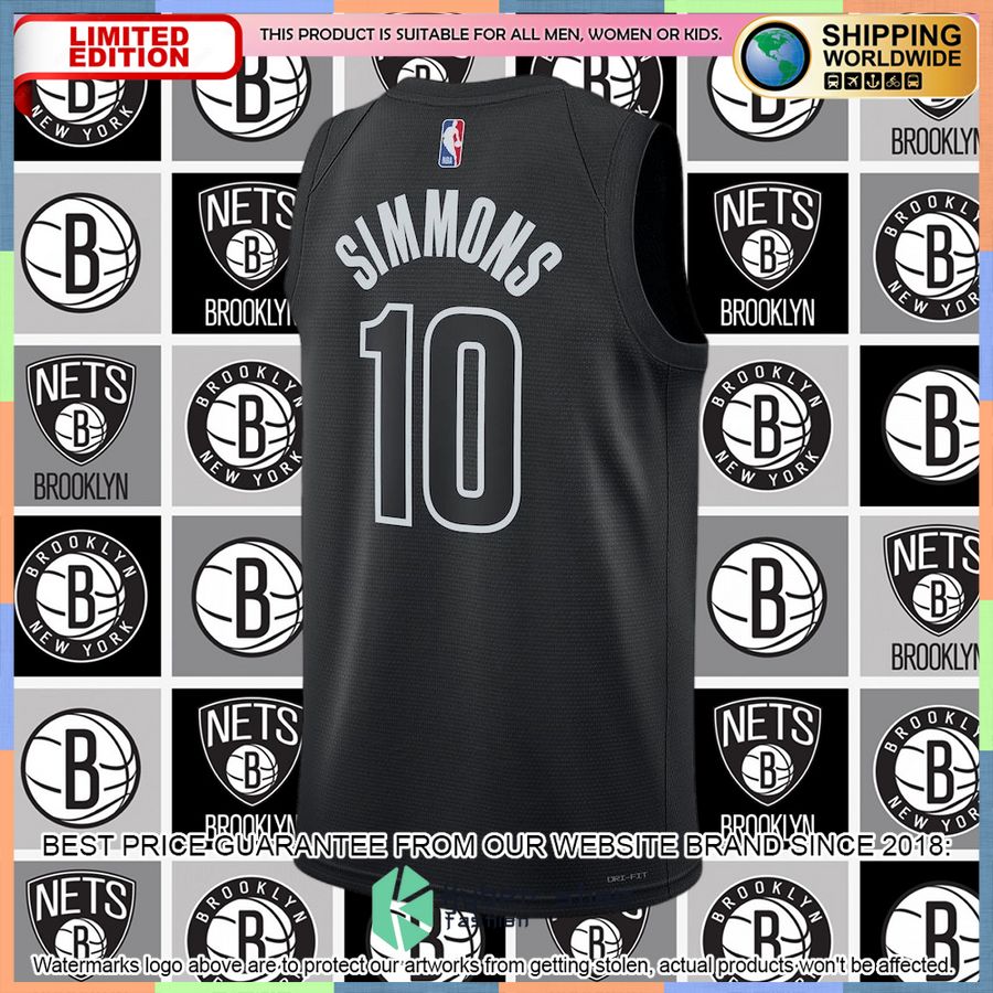 Ben Simmons Brooklyn Nets Jordan Brand 2022-23 Black Basketball Jersey 6 Ben Simmons Brooklyn Nets Jordan Brand 2022-23 Black Basketball Jersey word1