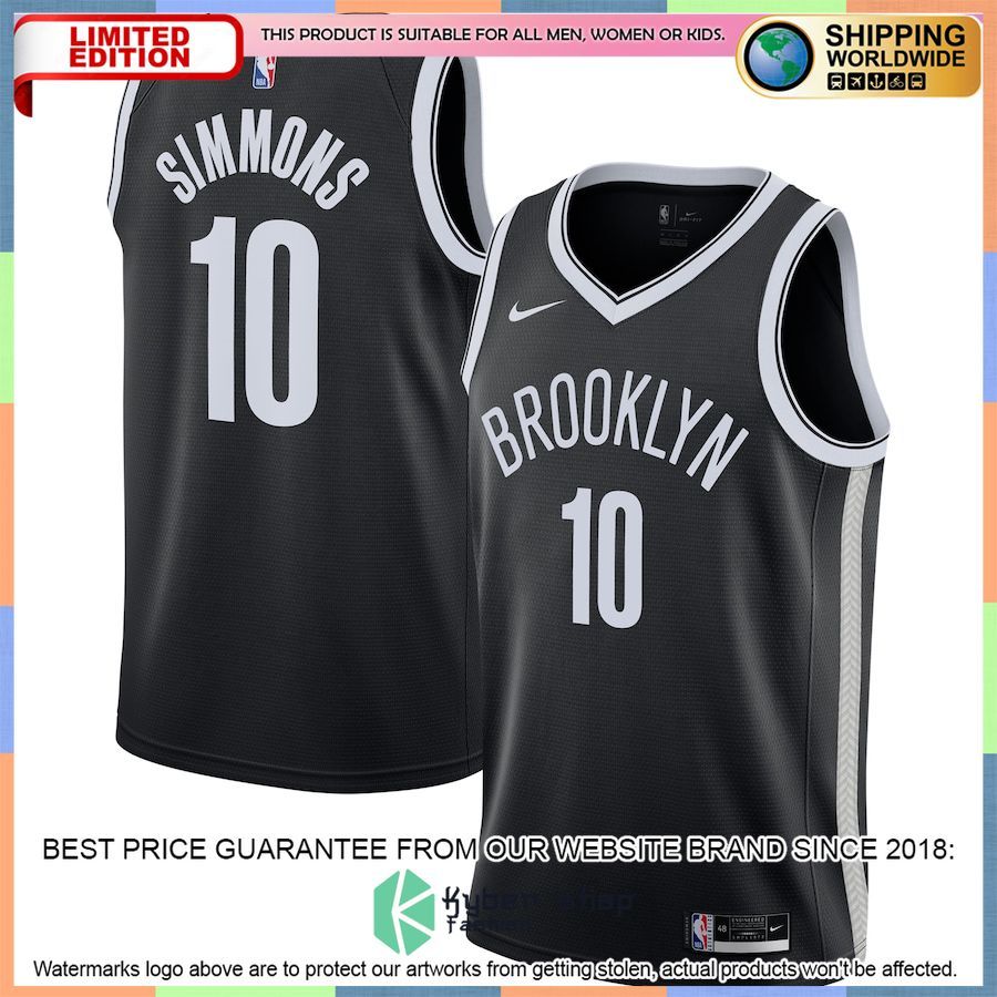 Ben Simmons Brooklyn Nets Nike 2021-22 Black Basketball Jersey