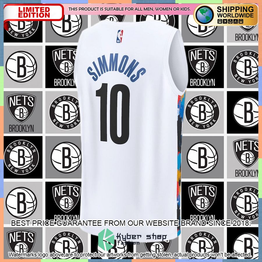 Ben Simmons Brooklyn Nets Youth 2022-23 White Basketball Jersey 6 Ben Simmons Brooklyn Nets Youth 2022-23 White Basketball Jersey word1