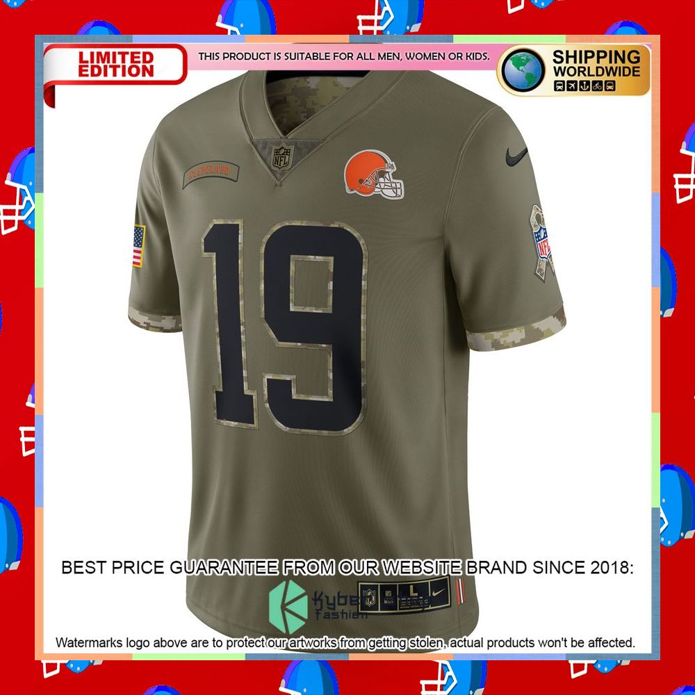 Bernie Kosar Cleveland Browns 2022 Salute To Service Retired Olive Football Jersey 6 Bernie Kosar Cleveland Browns 2022 Salute To Service Retired Olive Football Jersey word1