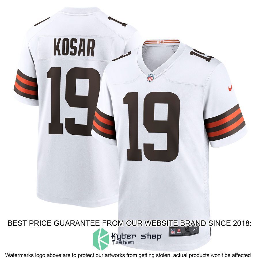 Bernie Kosar Cleveland Browns Retired White Football Jersey